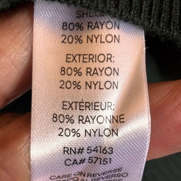 Calvin Klein Forest Green Soft Sweater Gold Button Detail Womens Size M - Picture 5 of 8